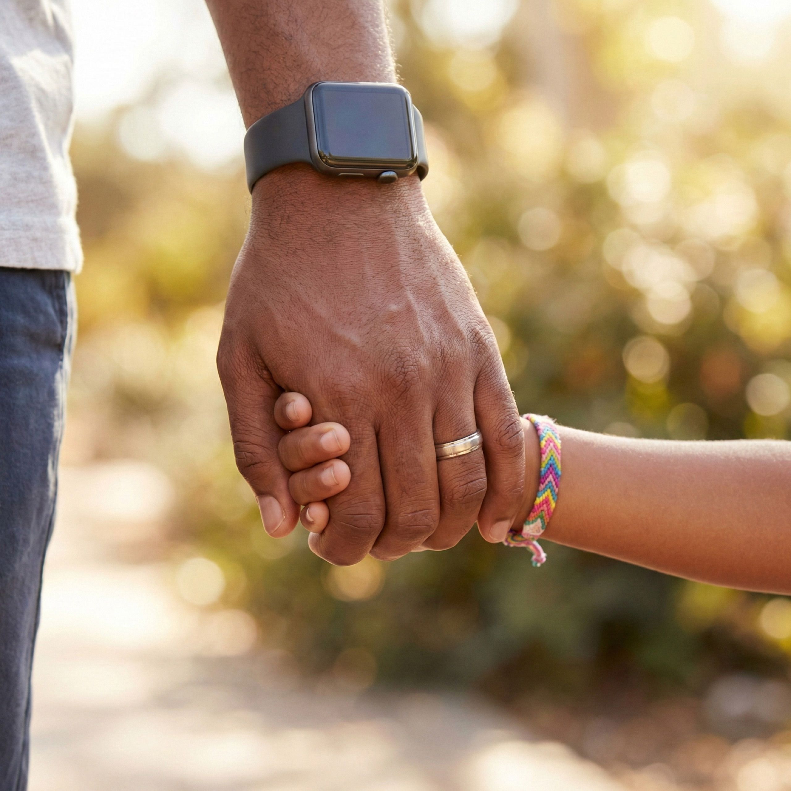 Parent and child holding hands